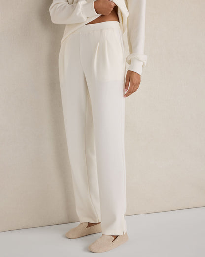 DOUBLE KNIT PLEATED PANTS | Talbots