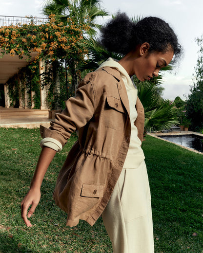 LINEN BLEND DOBBY JACKET | Talbots
