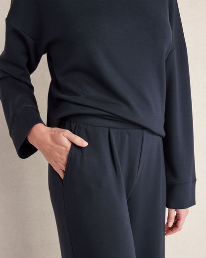 SOFT KNIT WIDE LEG PLEATED PANTS | Talbots