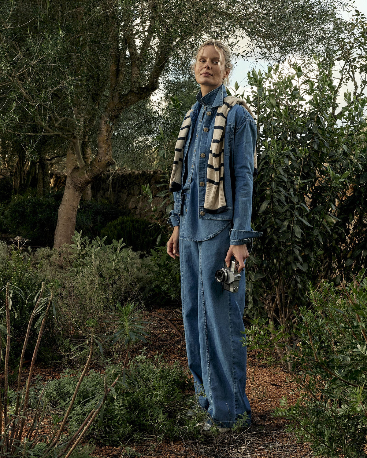 ORGANIC COTTON DENIM BARREL LEG PANTS | Talbots