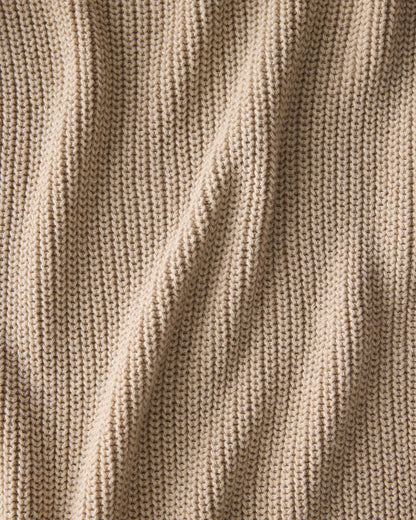 ORGANIC COTTON SHAKER STITCH HEATHERED CARDIGAN | Talbots