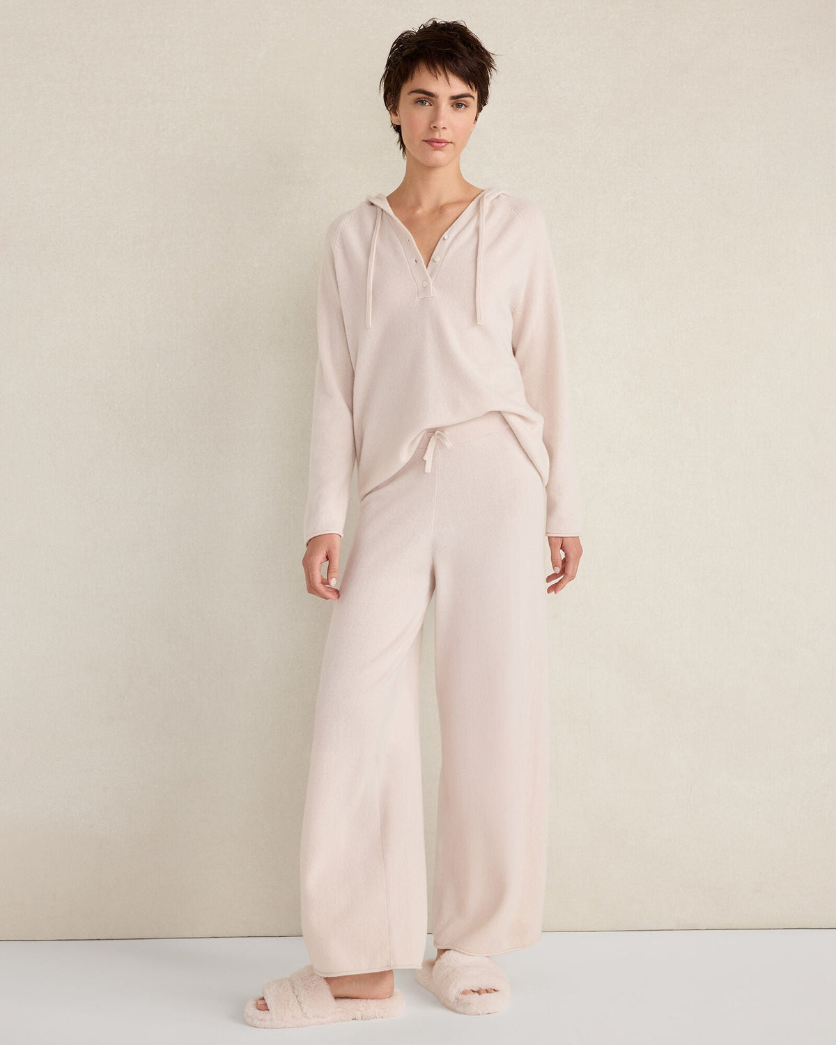 FEATHERWEIGHT CASHMERE WIDE LEG PANTS | Talbots