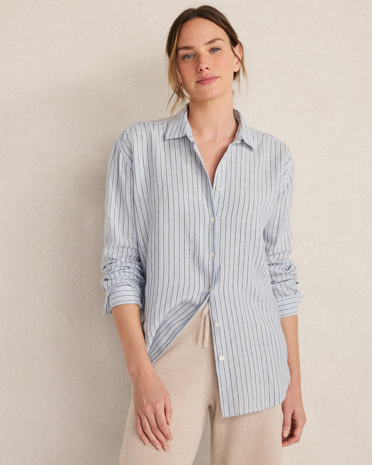 THE DAILY SHIRT IN LINEN STRIPE | Talbots