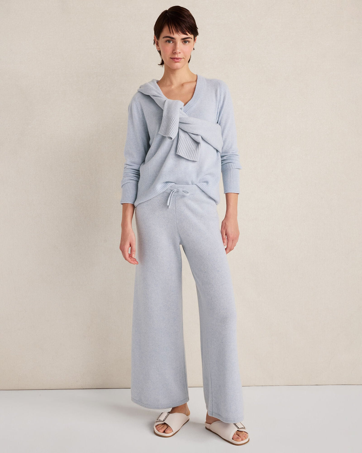 CASHMERE SADDLE SHOULDER V-NECK SWEATER | Talbots