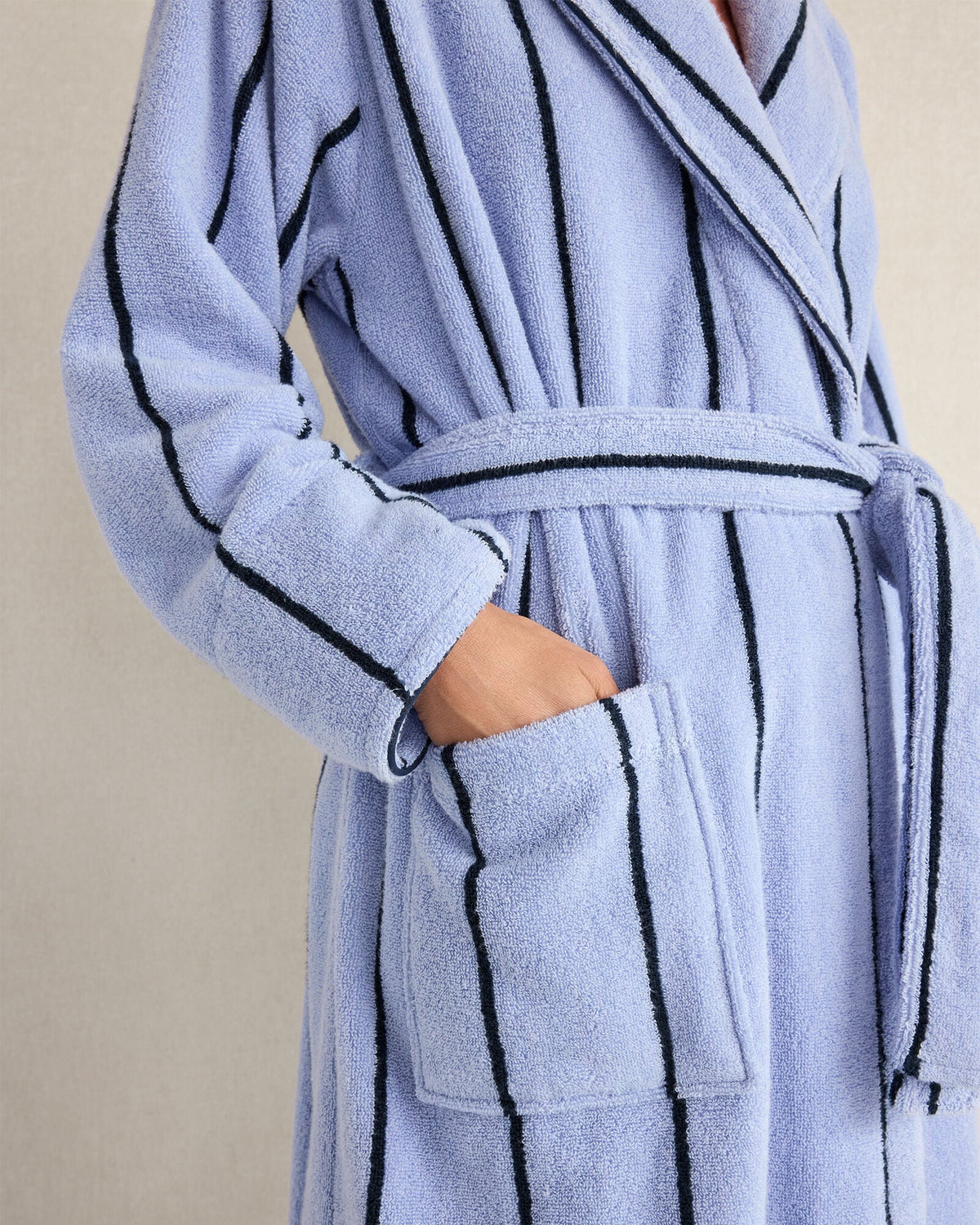 PLUSH TERRY STRIPED ROBE | Talbots