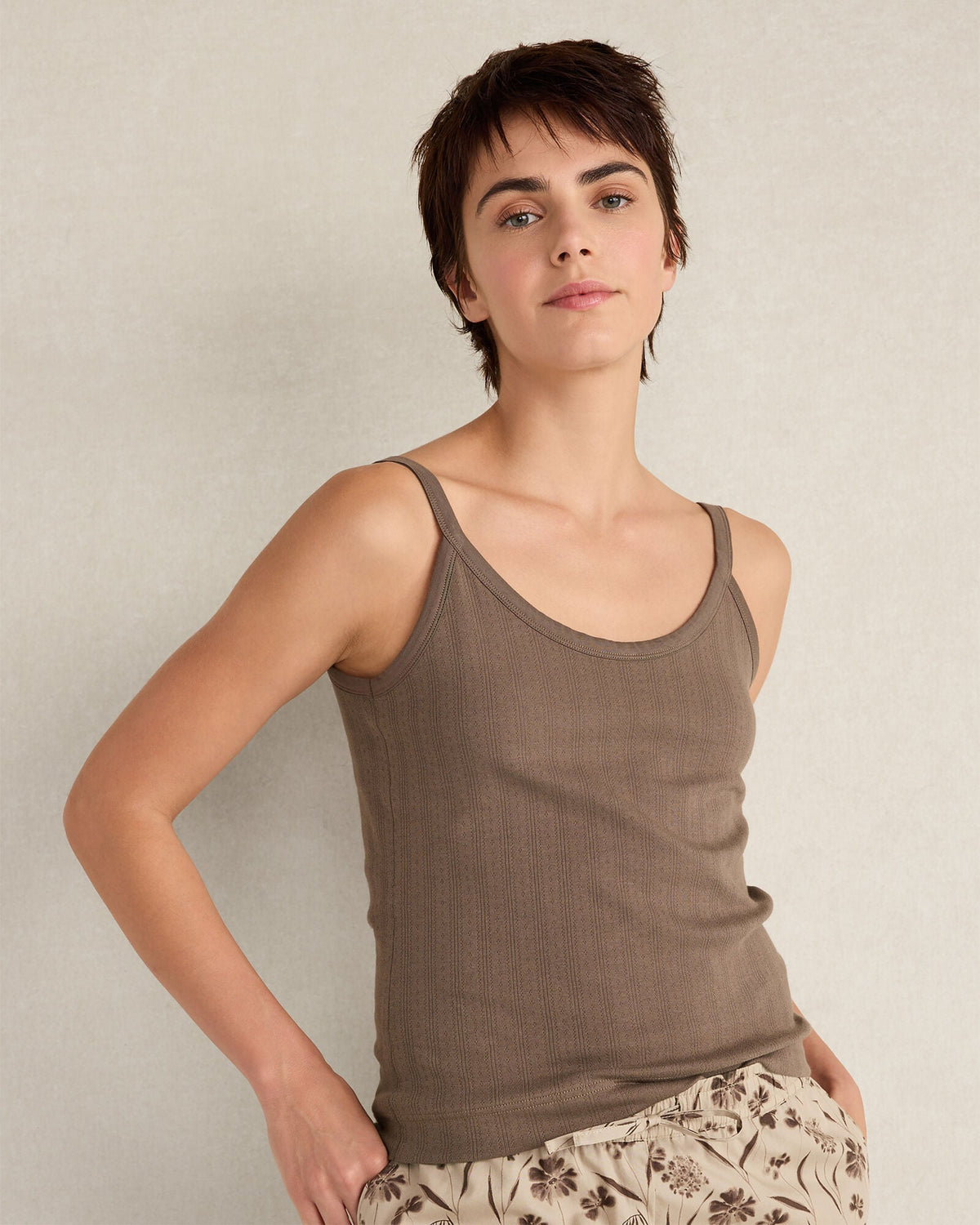 ORGANIC COTTON POINTELLE CAMI | Talbots