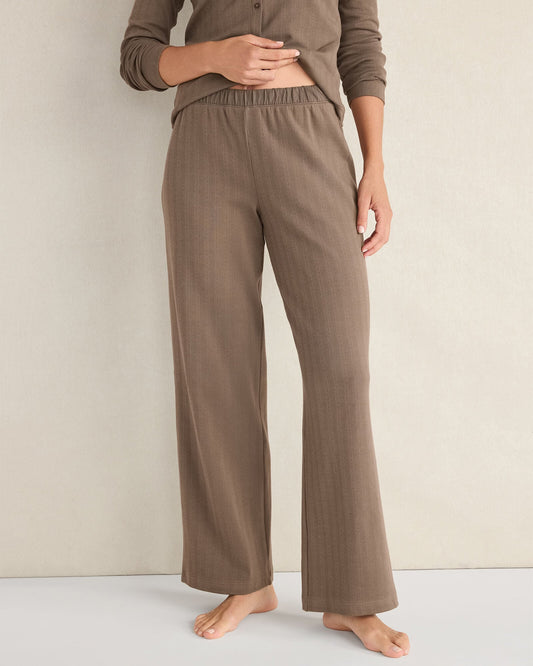 ORGANIC COTTON POINTELLE PANTS | Talbots