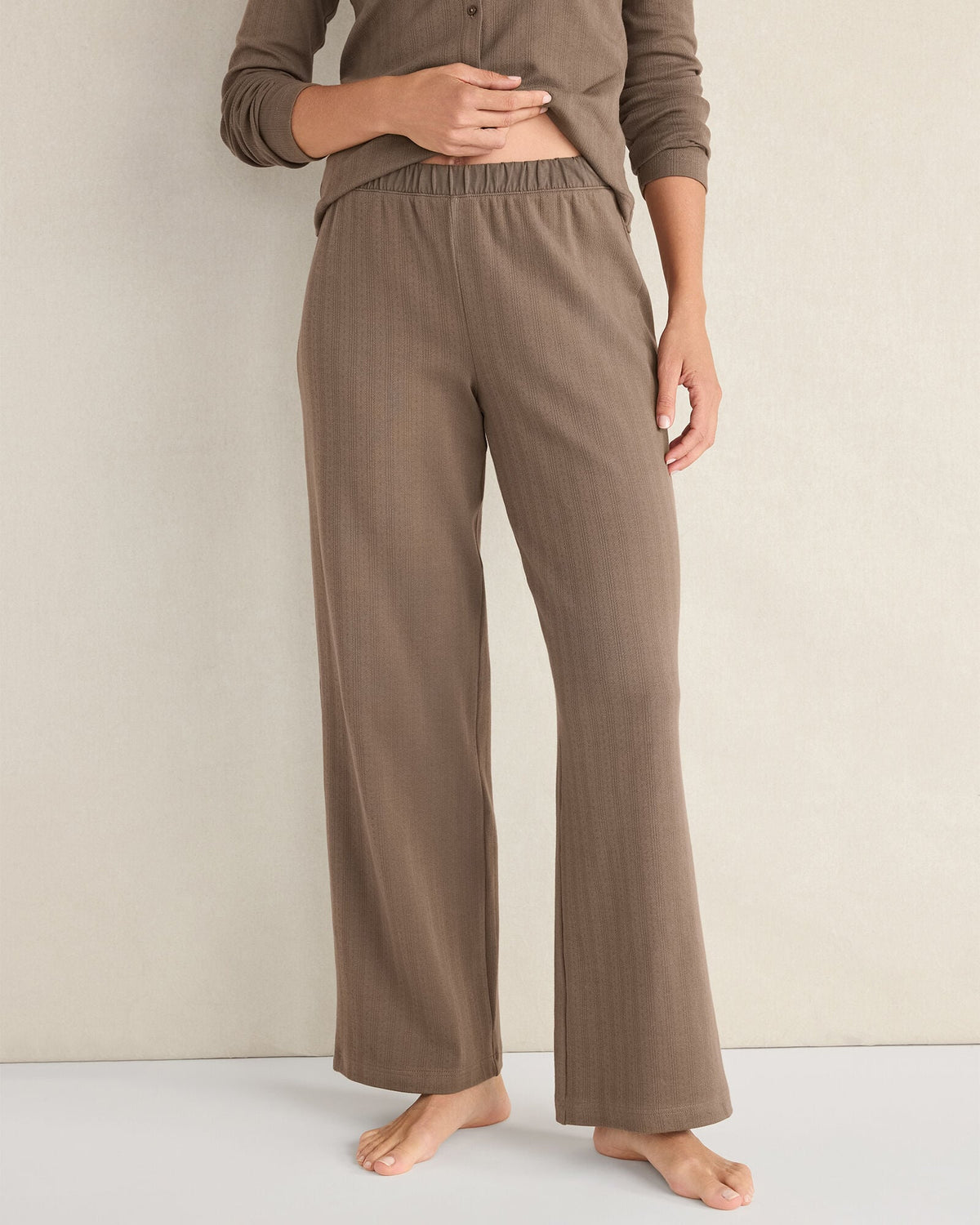 ORGANIC COTTON POINTELLE PANTS | Talbots