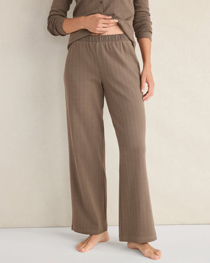 ORGANIC COTTON POINTELLE PANTS | Talbots