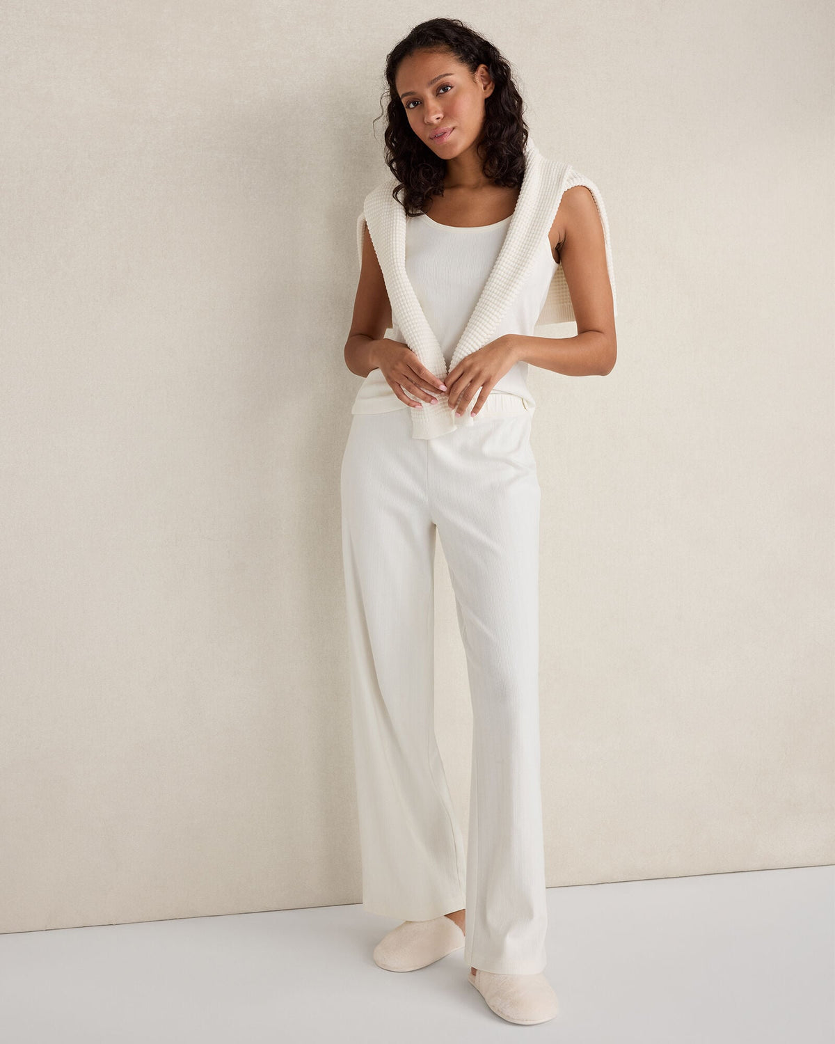ORGANIC COTTON POINTELLE PANTS | Talbots