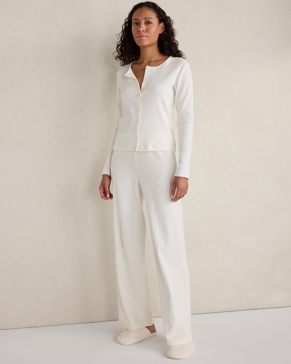 ORGANIC COTTON POINTELLE CARDIGAN | Talbots