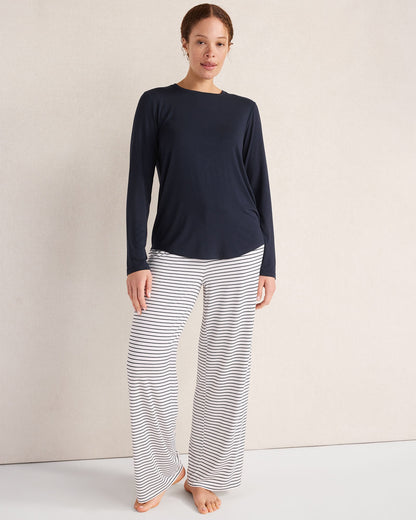 CALM & COOL STRIPE PAJAMA PANTS | Talbots