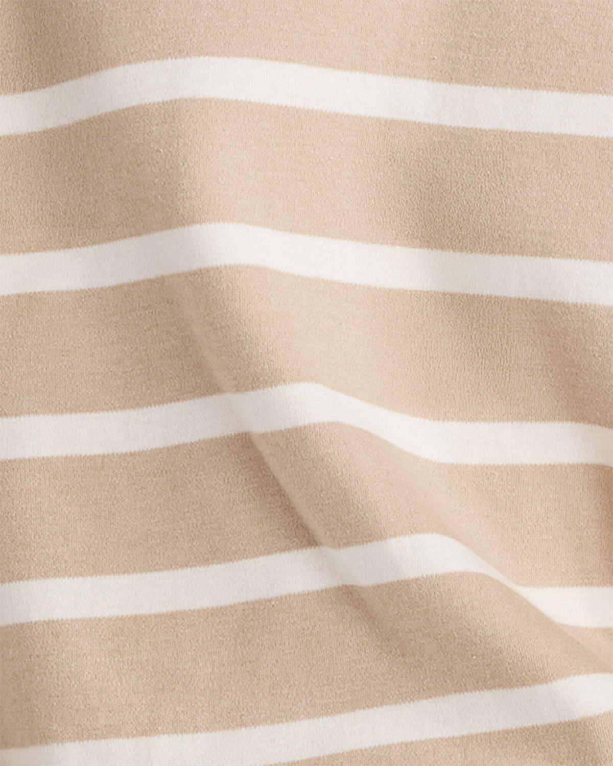 BRUSHED COTTON INTERLOCK STRIPE CREWNECK | Talbots