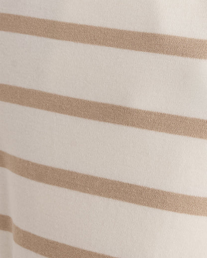 BRUSHED COTTON INTERLOCK STRIPE PANTS | Talbots