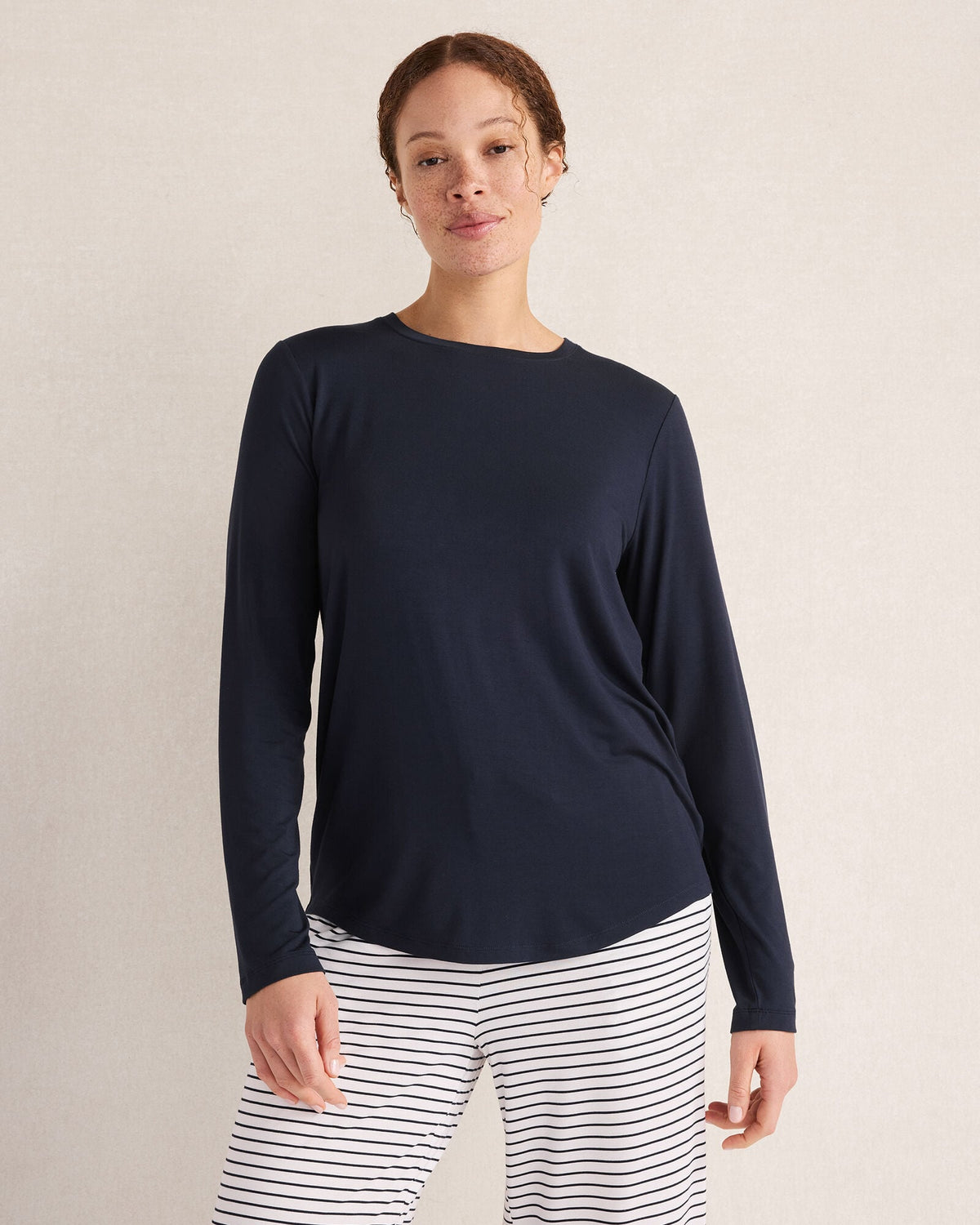 CALM & COOL LONG SLEEVE PAJAMA TOP | Talbots