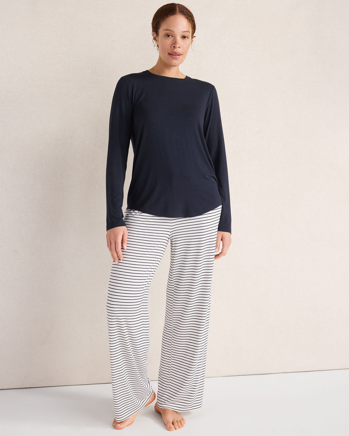 CALM & COOL LONG SLEEVE PAJAMA TOP | Talbots